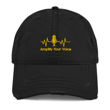 Load image into Gallery viewer, Amplify your voice Distressed Dad Hat