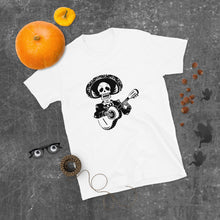 Load image into Gallery viewer, Guitar playing Skeleton Short-Sleeve Unisex T-Shirt