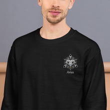 Load image into Gallery viewer, Aries Zodiac Embroidery Unisex Sweatshirt