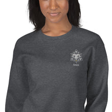 Load image into Gallery viewer, Aries Zodiac Embroidery Unisex Sweatshirt