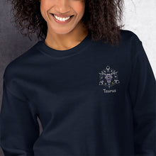 Load image into Gallery viewer, Taurus Zodiac with Embroidery Unisex Sweatshirt
