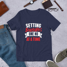 Load image into Gallery viewer, Setting boundaries one no at a time Short-Sleeve Unisex T-Shirt