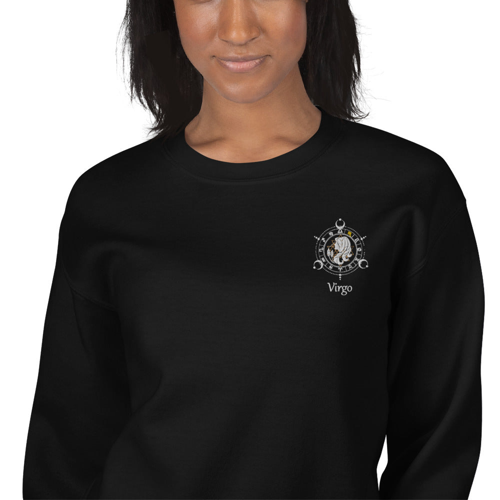 Virgo Zodiac Embroidery Unisex Sweatshirt