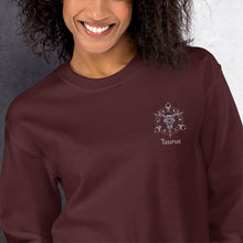 Load image into Gallery viewer, Taurus Zodiac with Embroidery Unisex Sweatshirt
