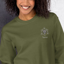 Load image into Gallery viewer, Taurus Zodiac with Embroidery Unisex Sweatshirt
