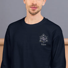 Load image into Gallery viewer, Pisces Zodiac with Embroidery Unisex Sweatshirt
