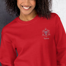 Load image into Gallery viewer, Taurus Zodiac with Embroidery Unisex Sweatshirt
